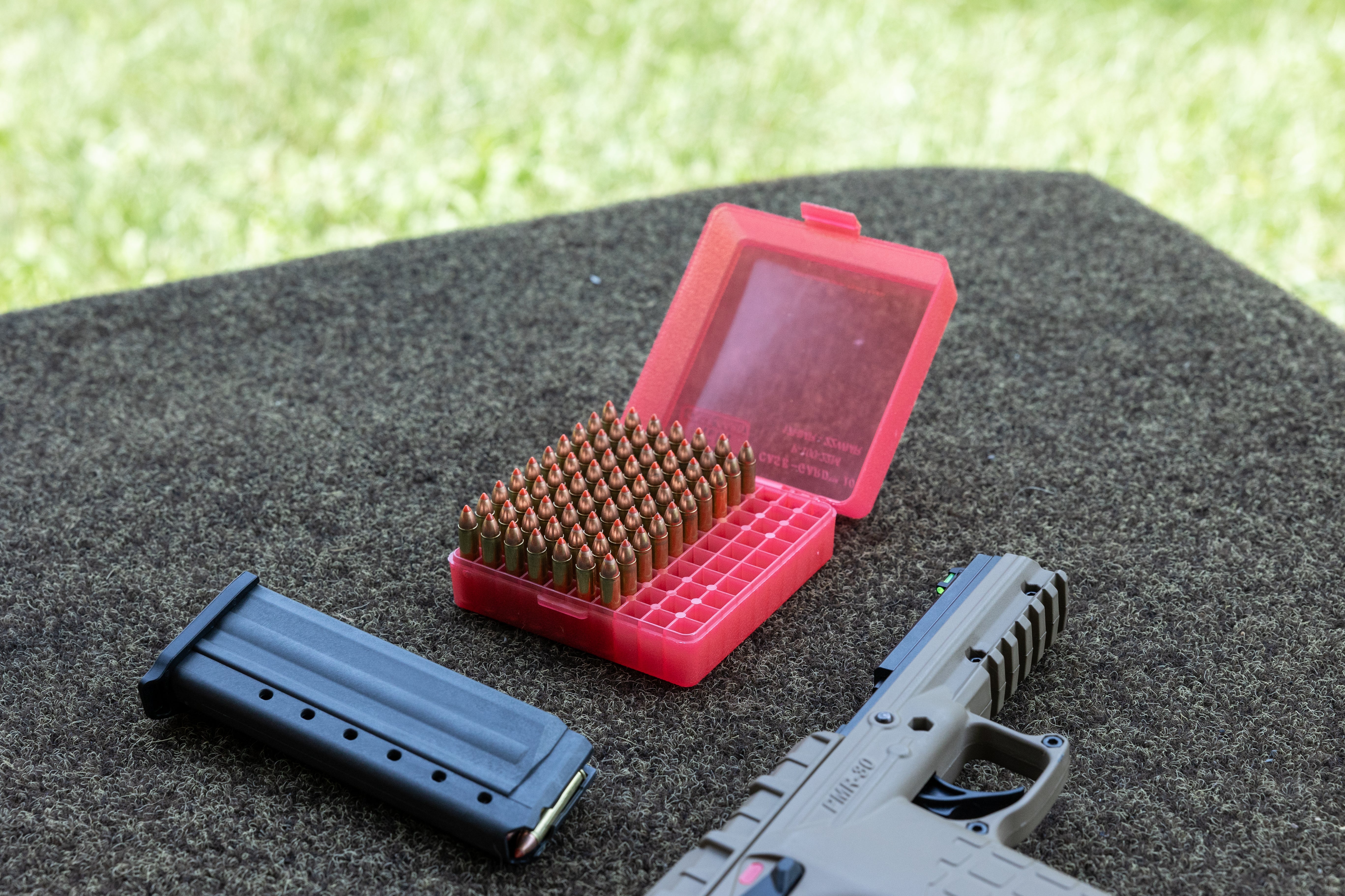 P-100-22M-29 - Ammo Box 100 Round Flip Top For 22 Mag - 17 HMR