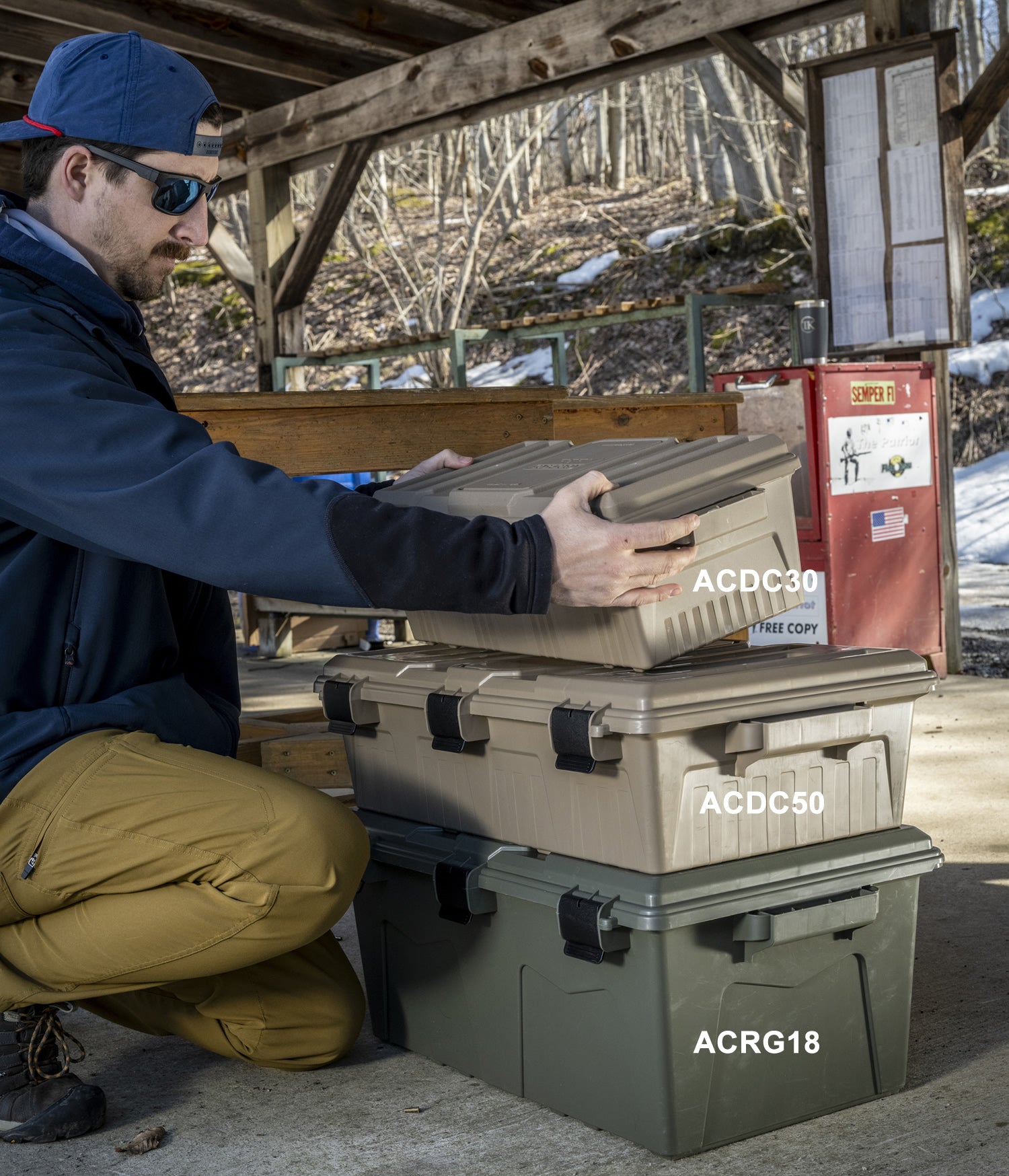 ACRG18 - Gear Crate Utility Box, Water Resistant Dry Storage Gear Box for the Field