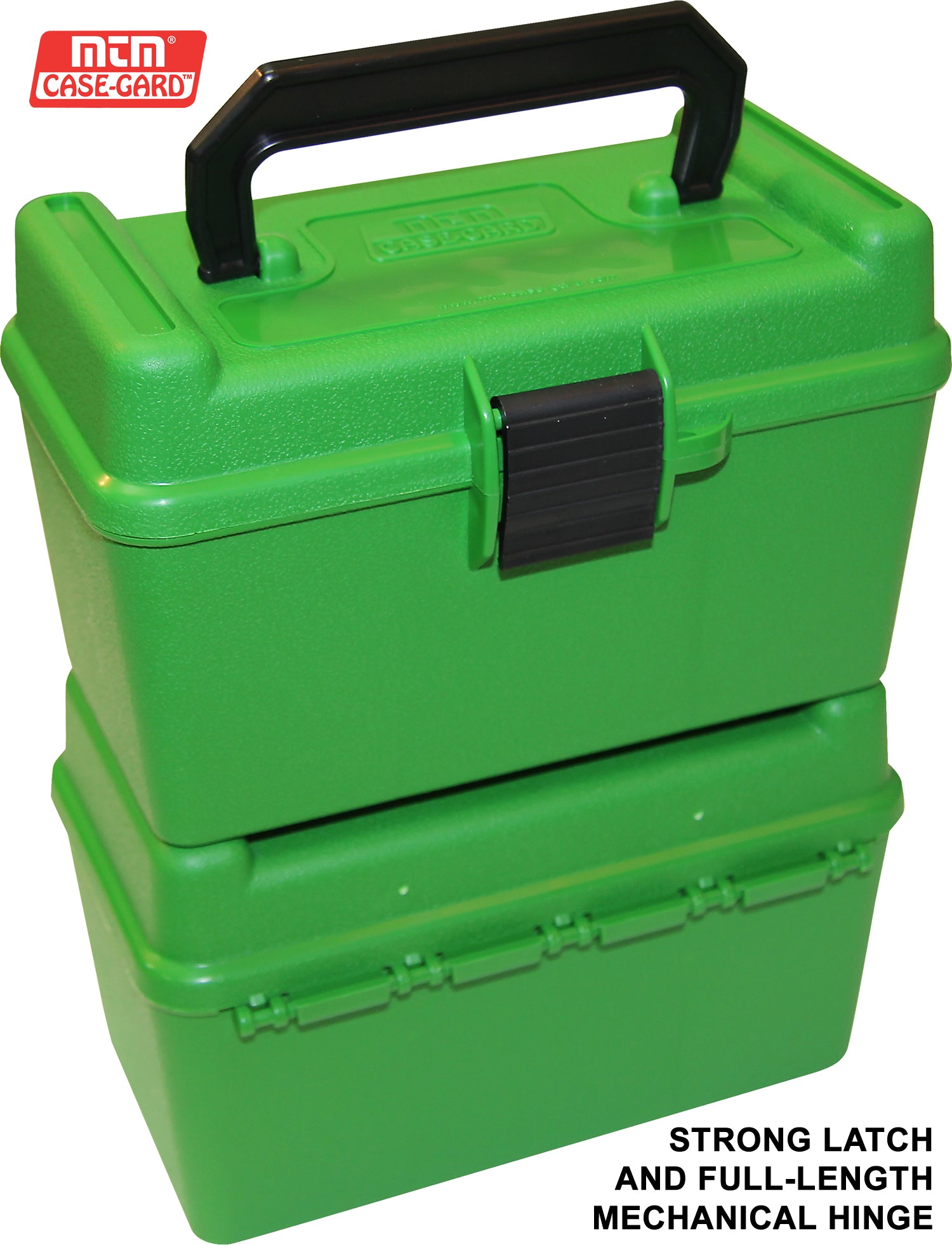 H50-RM - Deluxe Ammo Box 50 Round Handle 22-250 243 308 6.5 Creedmoor 6.8x51