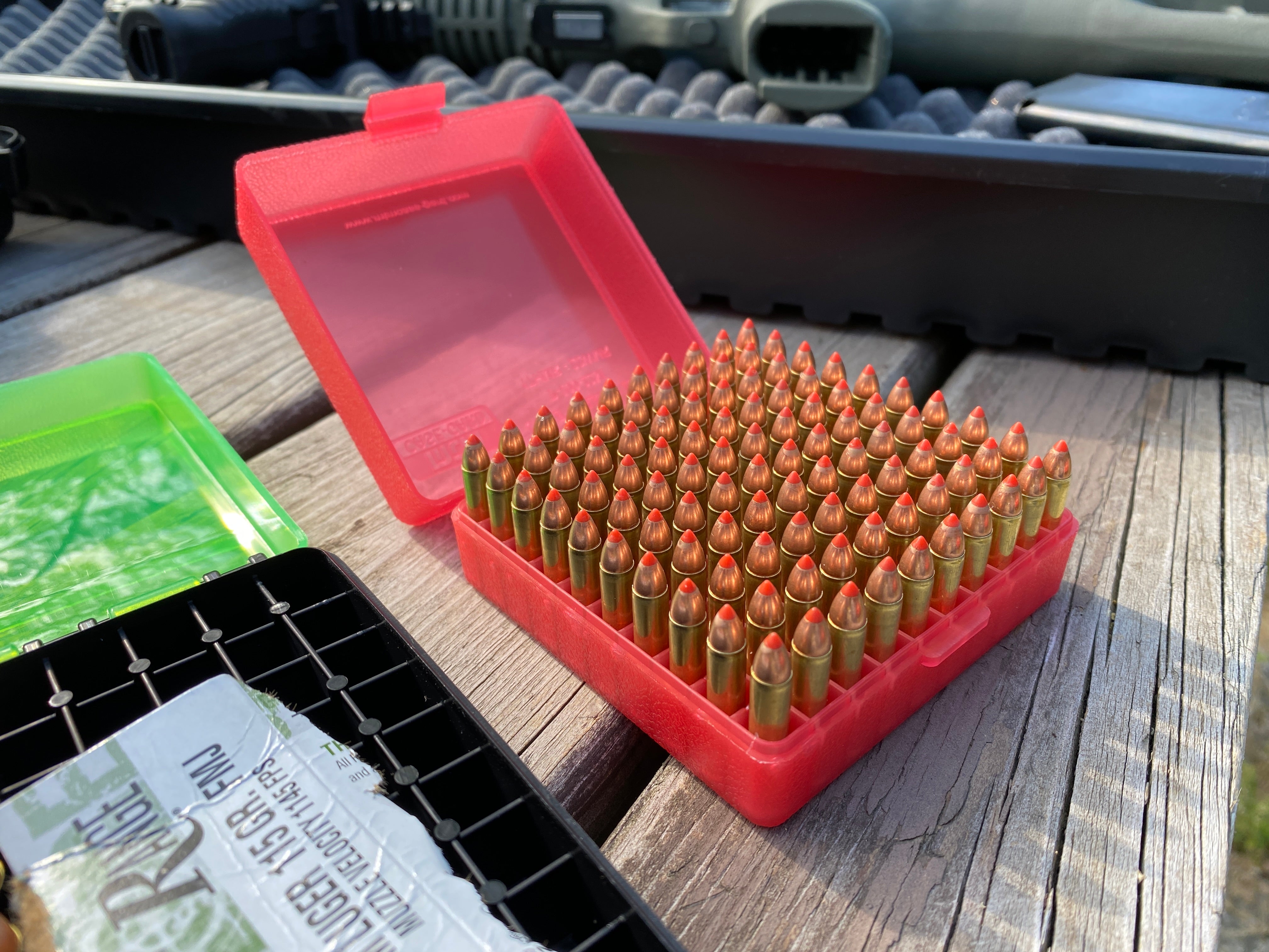 P-100-22M-29 - Ammo Box 100 Round Flip Top For 22 Mag - 17 HMR