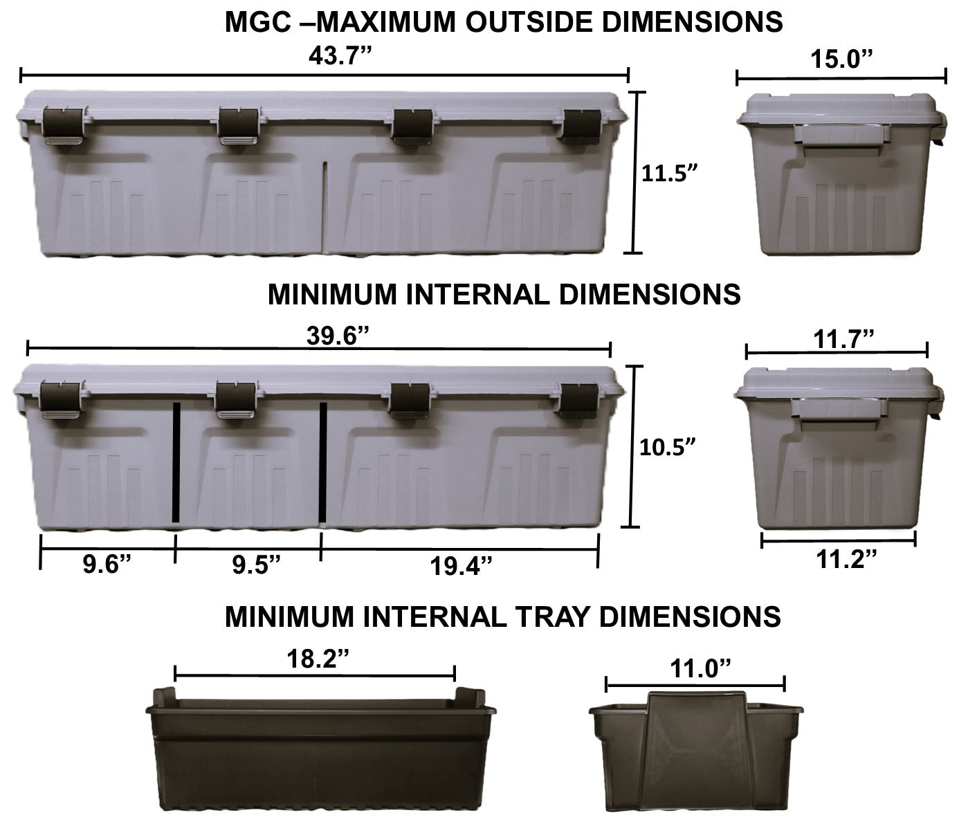 MGC - The Mule Mobile Gear Crate with Wheels, Water-Resistant 81-Quart Lockable Divided Storage Box