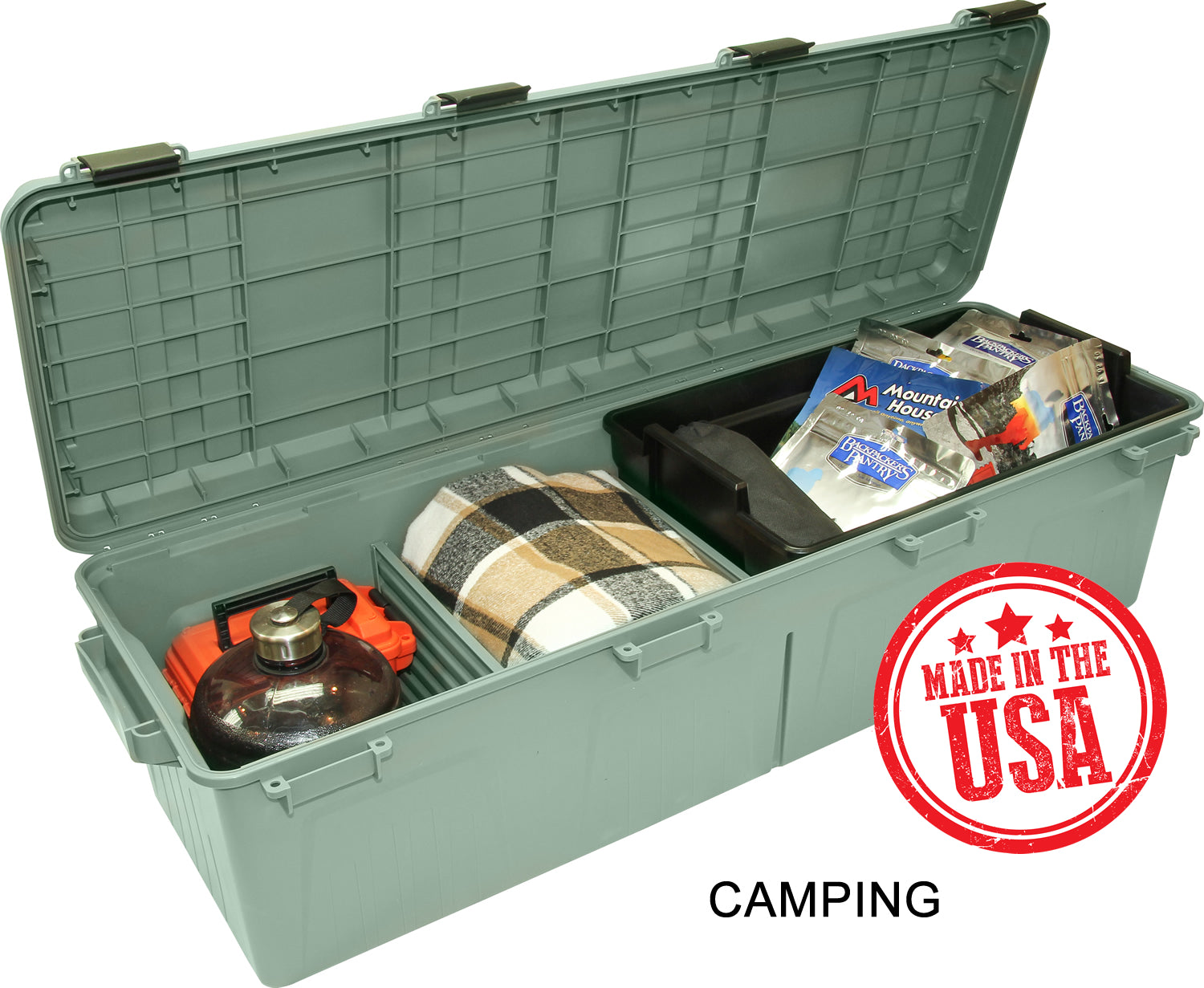 MGC - The Mule Mobile Gear Crate with Wheels, Water-Resistant 81-Quart Lockable Divided Storage Box