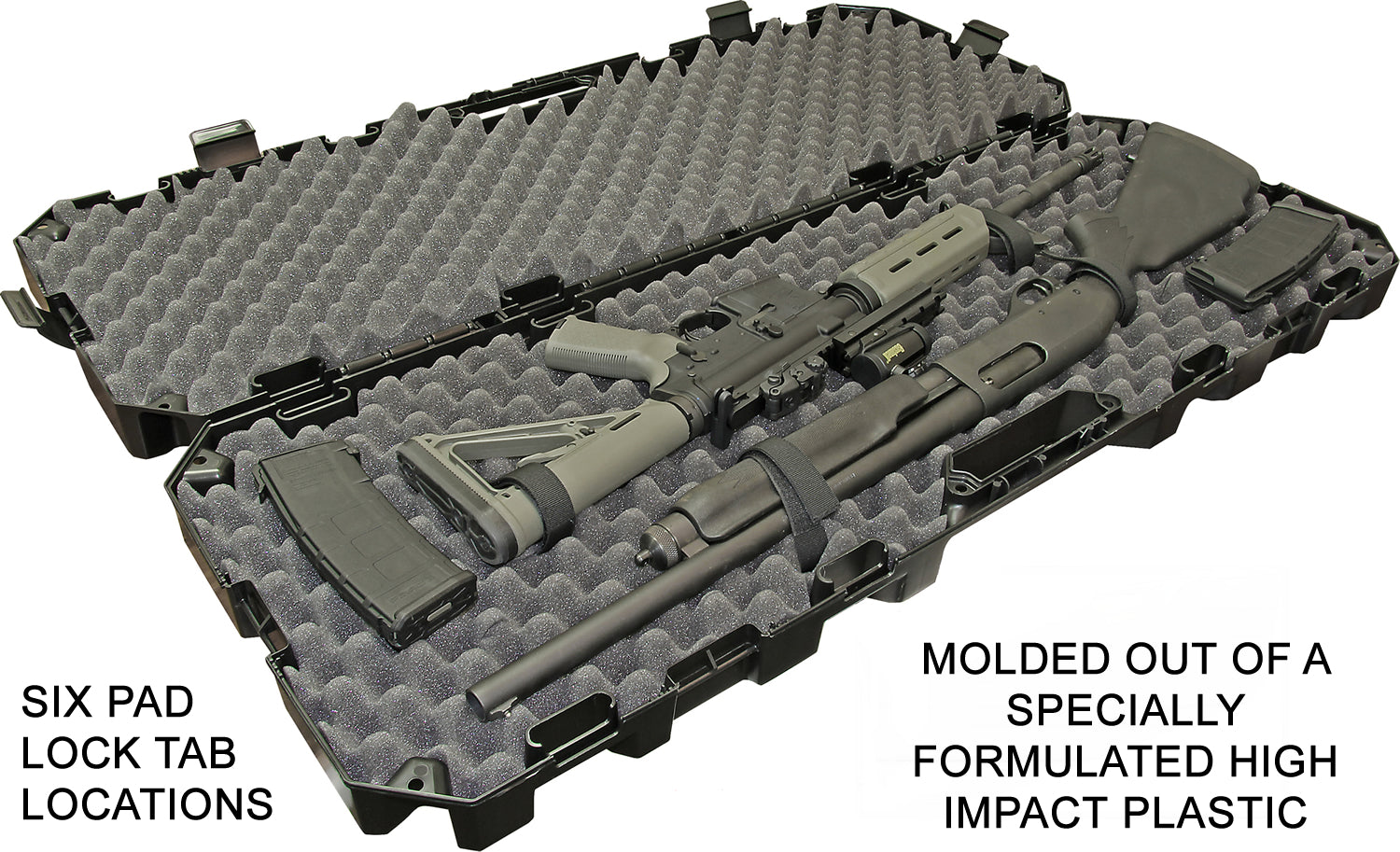 42” Tactical Rifle Case – RC42T Hard Lockable Gun Case for Scoped Rifles & Shotguns, Durable High-Impact Plastic, USA Made, Black