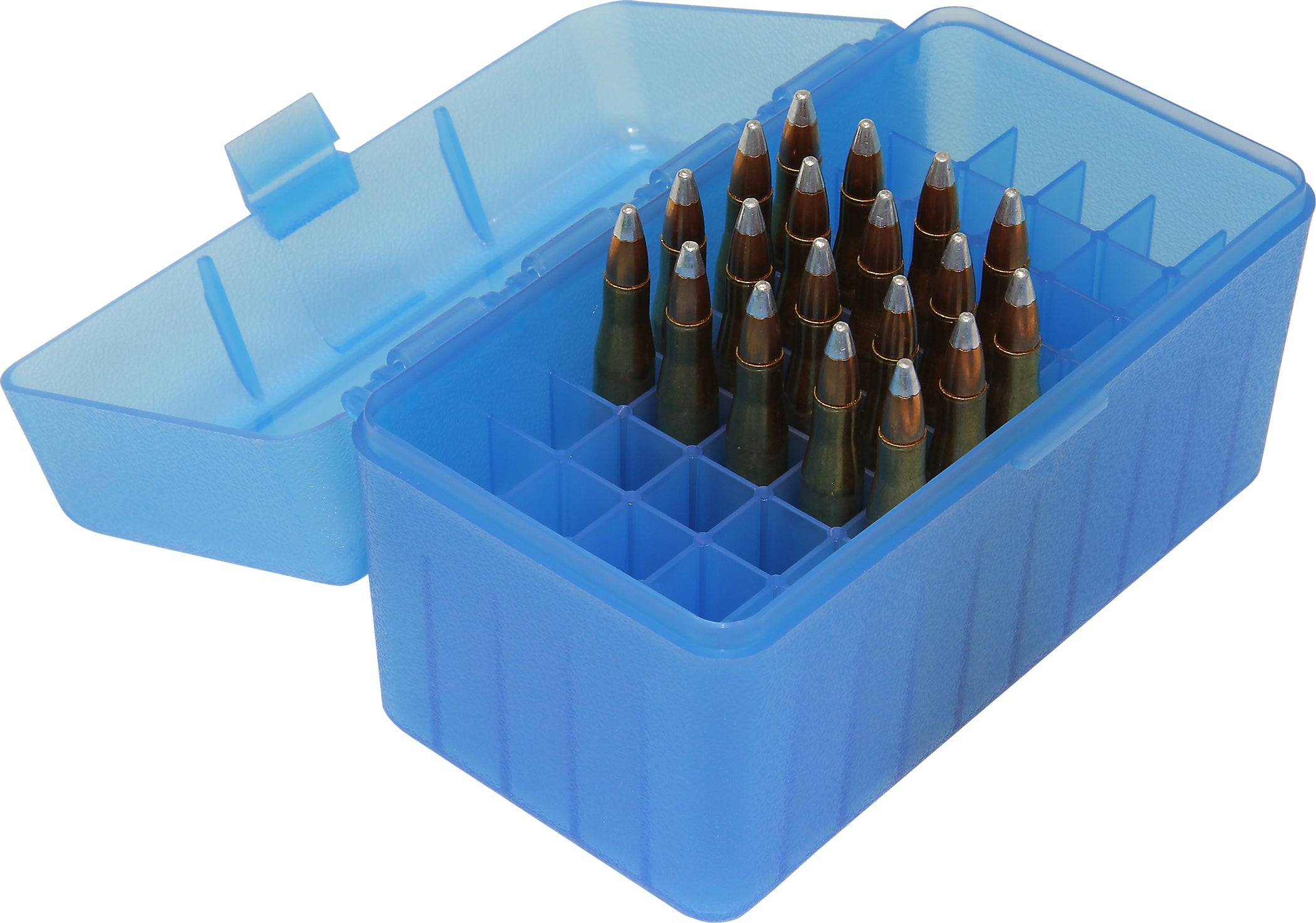 RLLD-50 Rifle Ammo Box, 50 Round 300 Win Mag 303 British 7mm PRC Rem Ultra 375 Ruger, USA Made