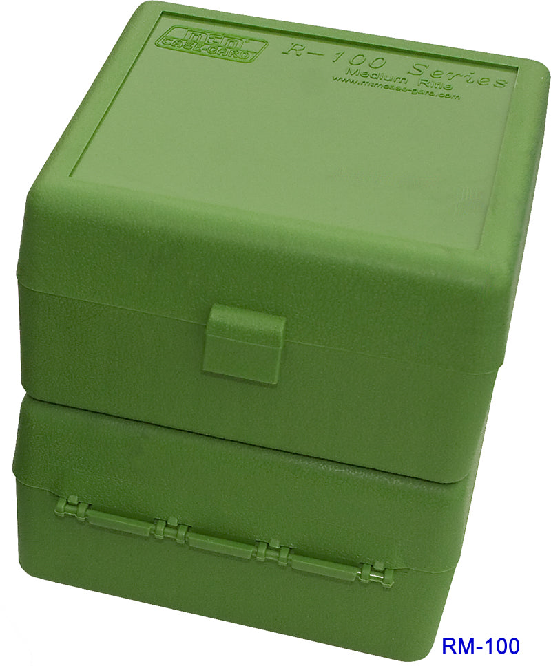 RM-100 - Ammo Box 100 Round Flip-Top 22-250 243 308 Win 220 Swift
