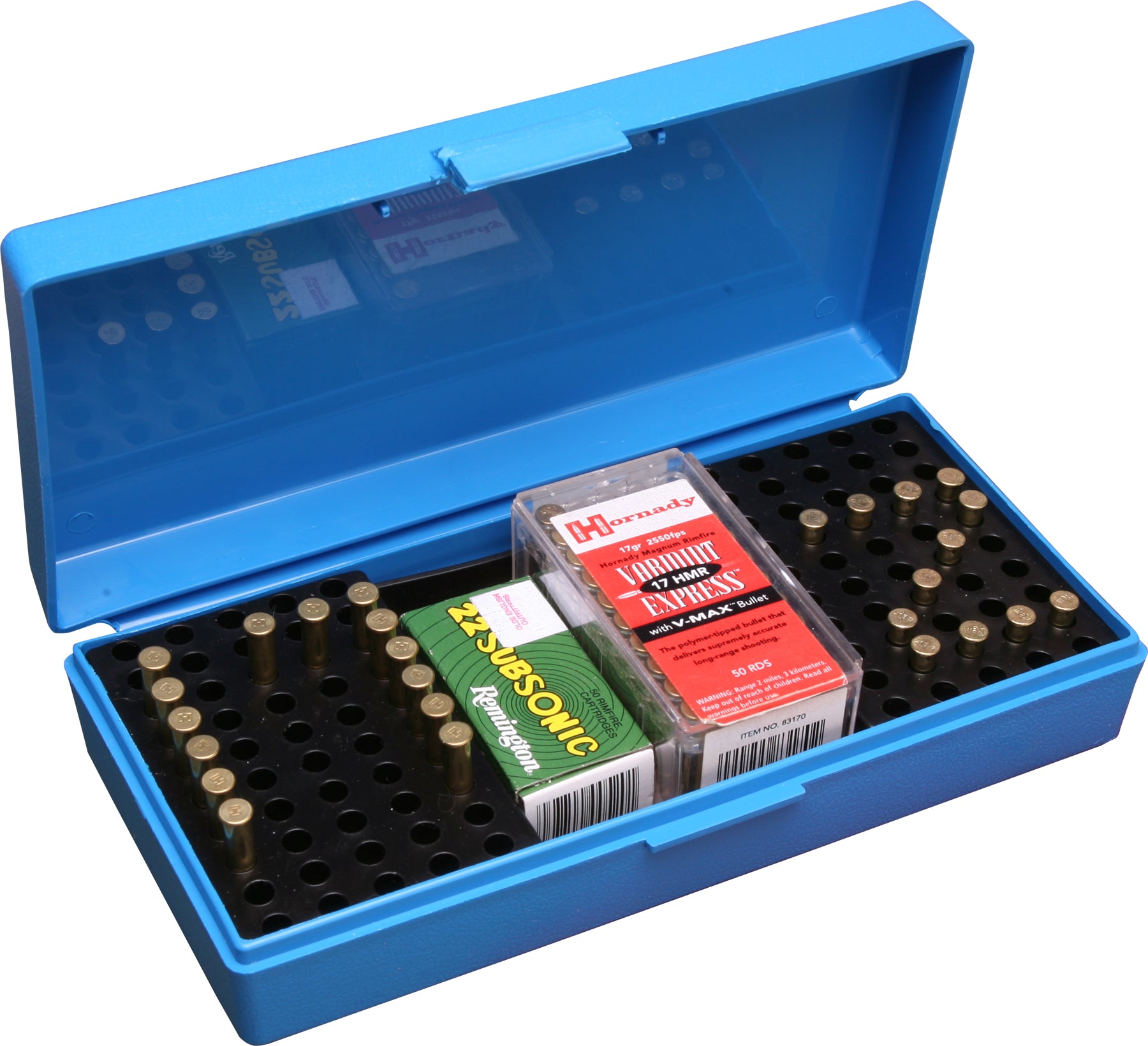 SB-200 - Ammo Box 100 Round 22 Long Rifle 17 HMR 22 WMR 17 HM2 Mach 2