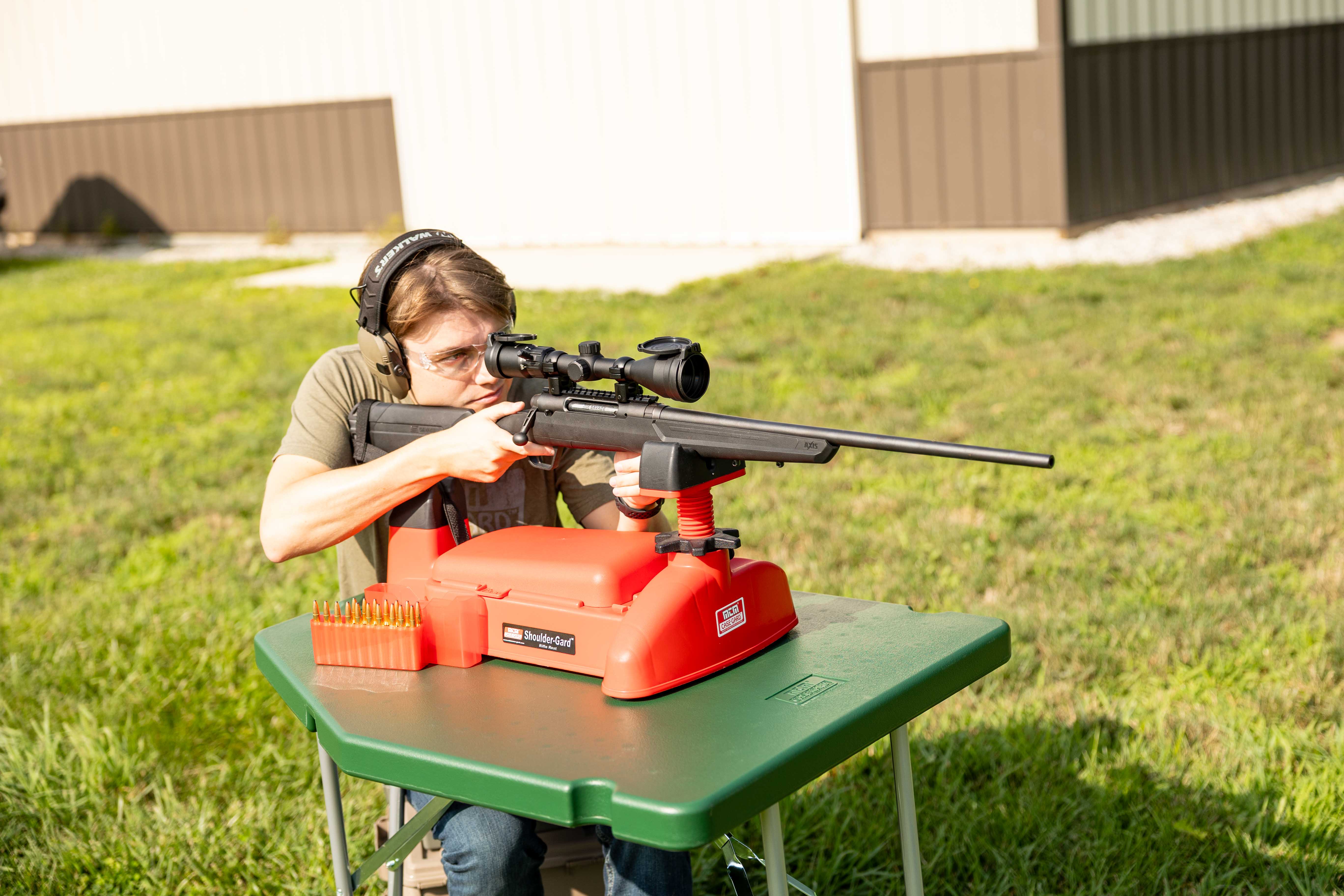 SGR-30 - Shoulder-Gard Rifle Rest Recoil Reducing Shooting Rest for sight in