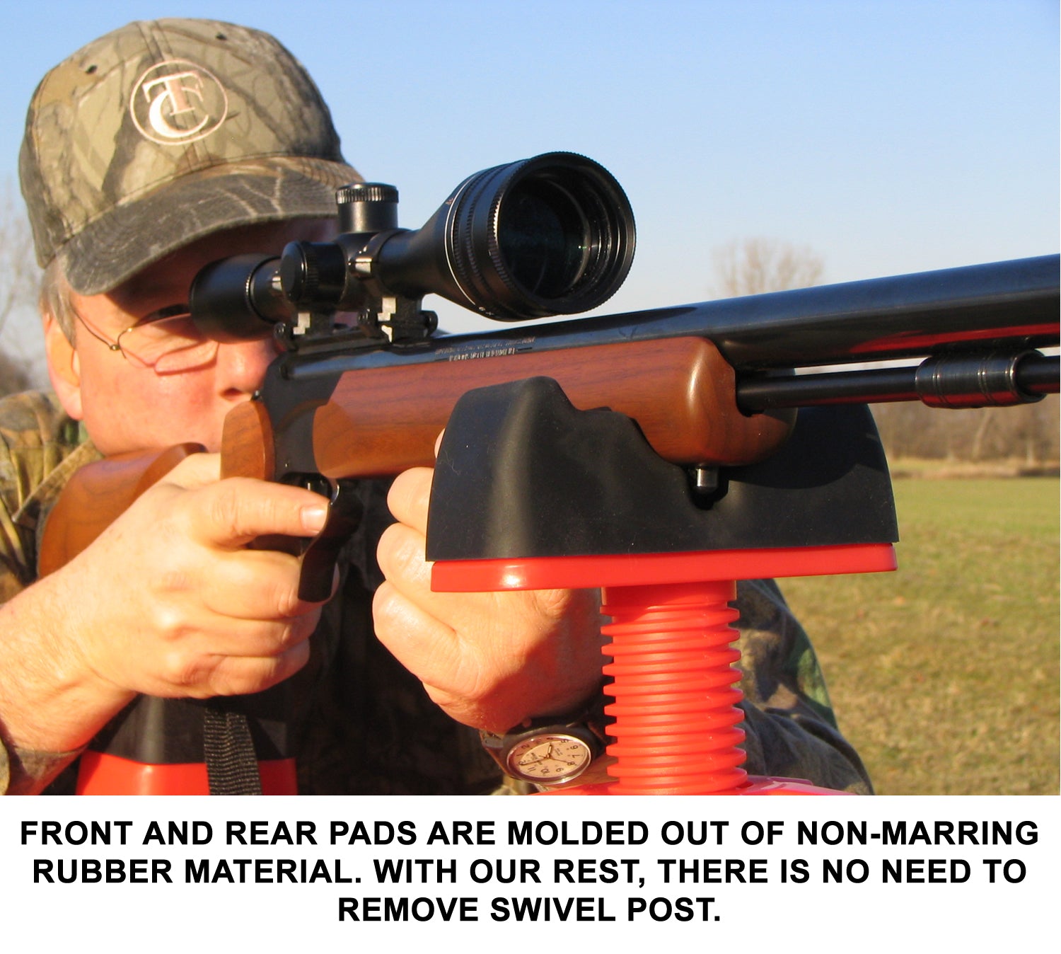 Recoil Reducing Rest for Rifle Sight in