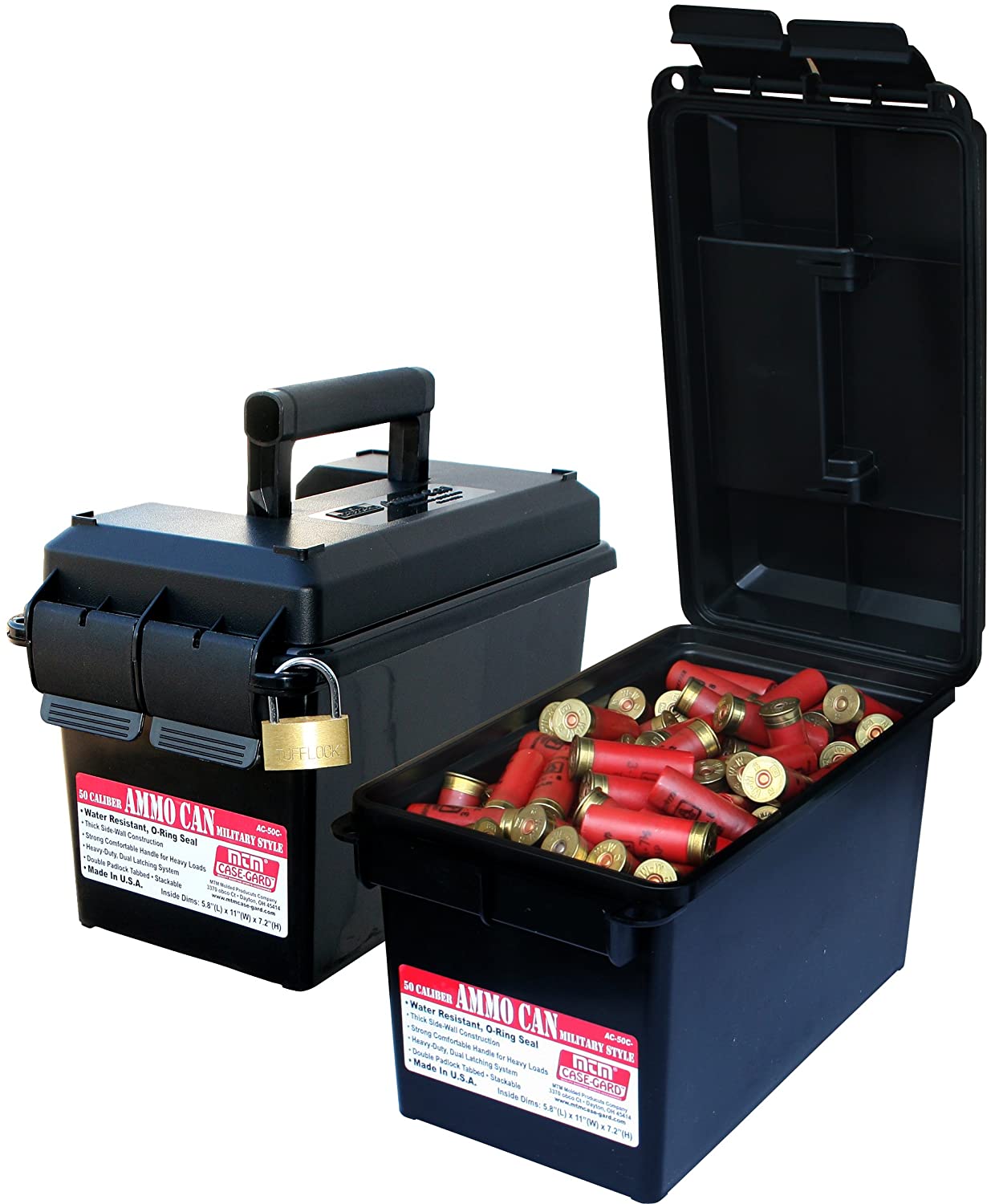 AC50C - Ammo Storage Can 50 Caliber Field Boxes, Lockable Storage Box with Handle