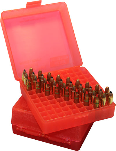 P-100-22M-29 - Ammo Box 100 Round Flip Top For 22 Mag - 17 HMR