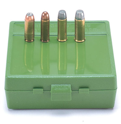 MTM Flip-Top Ammo Box 25 ACP to 32 S&W Long 50-Round Plastic Green