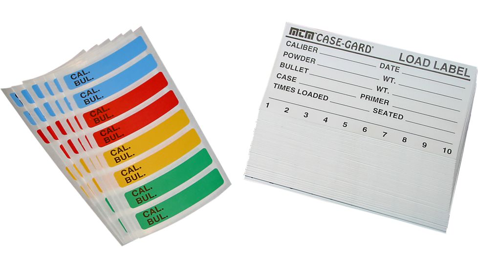 LL-1 - Universal Reloading Label for Rifle & Handgun Ammo Boxes 50 Pack