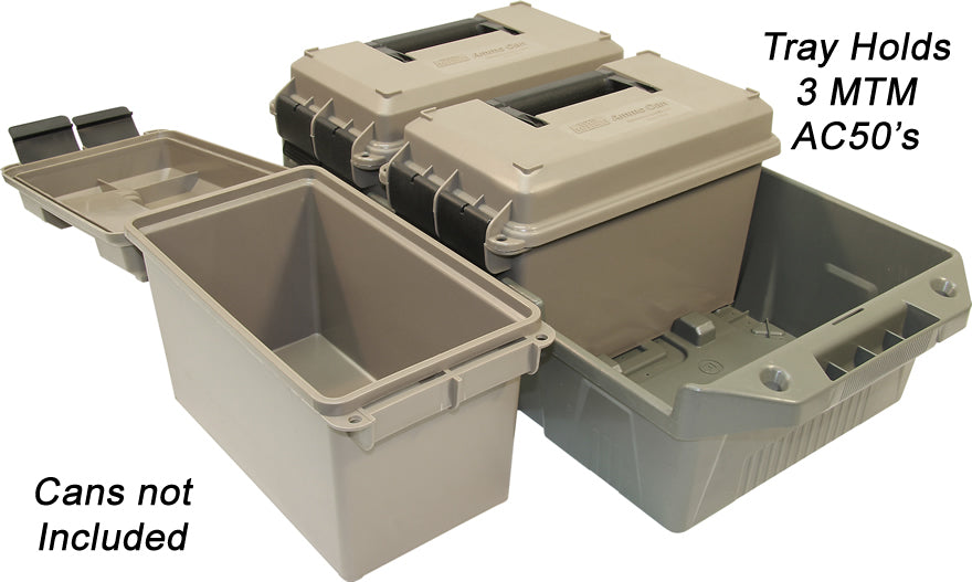Tray for 3 50 cal MTM AC50's ammo cans