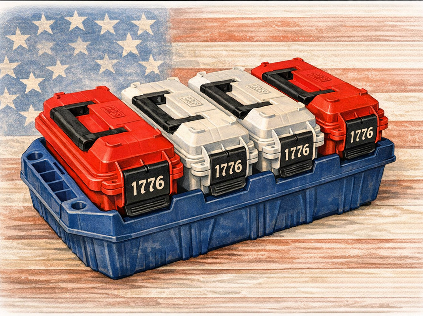 AC4C-1776 & AC5C-1776 - Multi-Can Ammo Crates 250th LIMITED