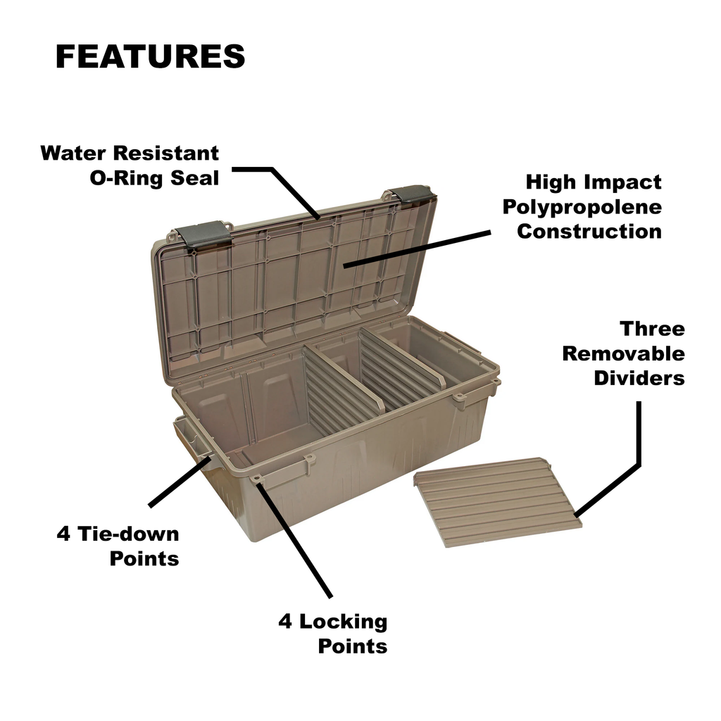 Acft Box Container ACDC30 - Ammo Crate Divided Utility Box