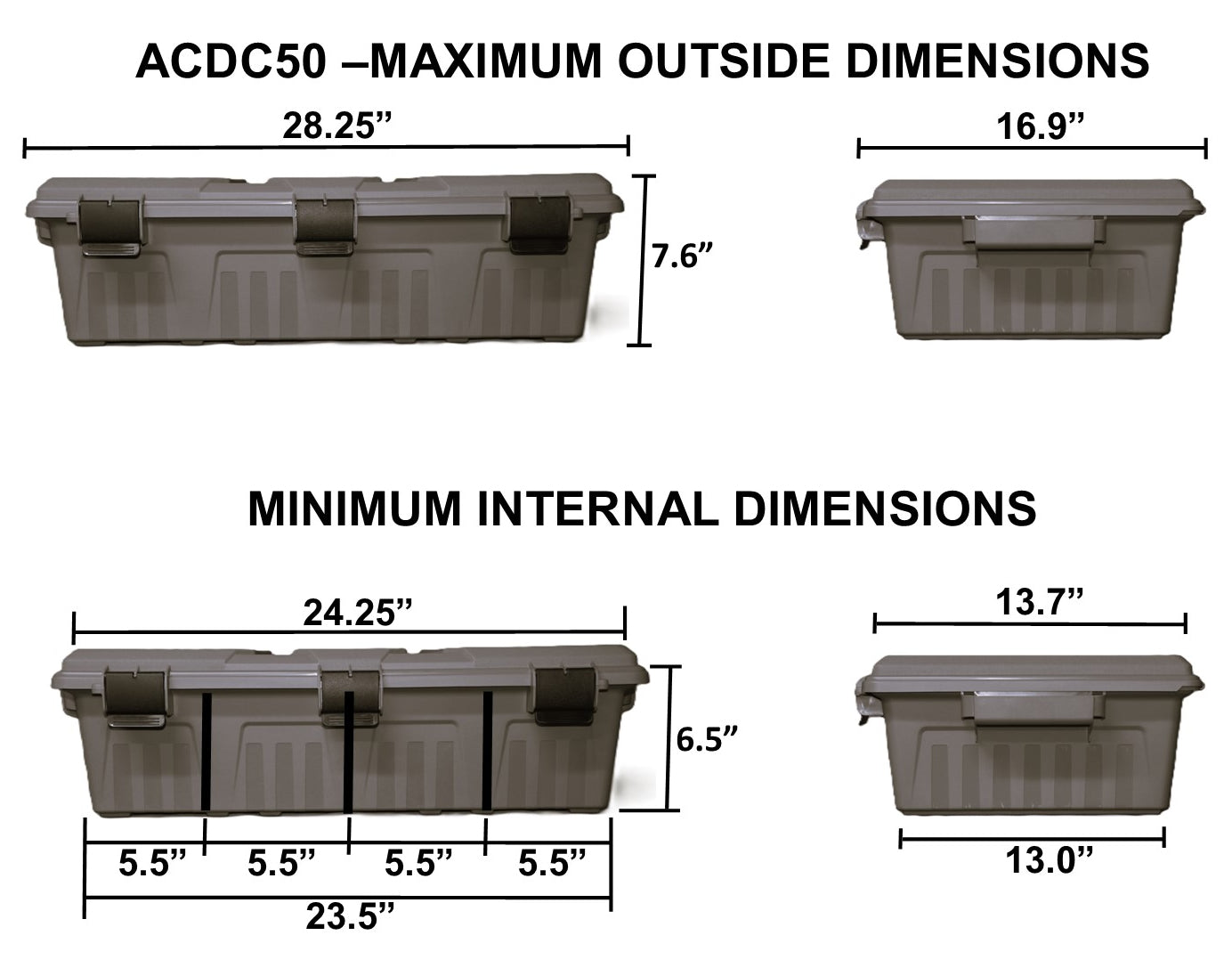 ACDC50 - Ammo Crate Divided Utility Box