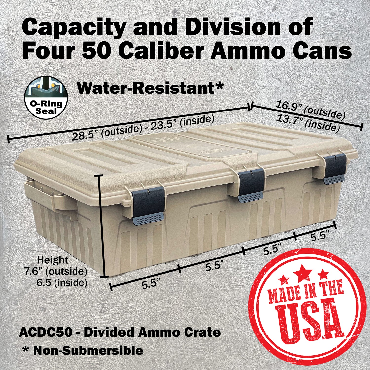 ACDC50 - Ammo Crate Divided Utility Box