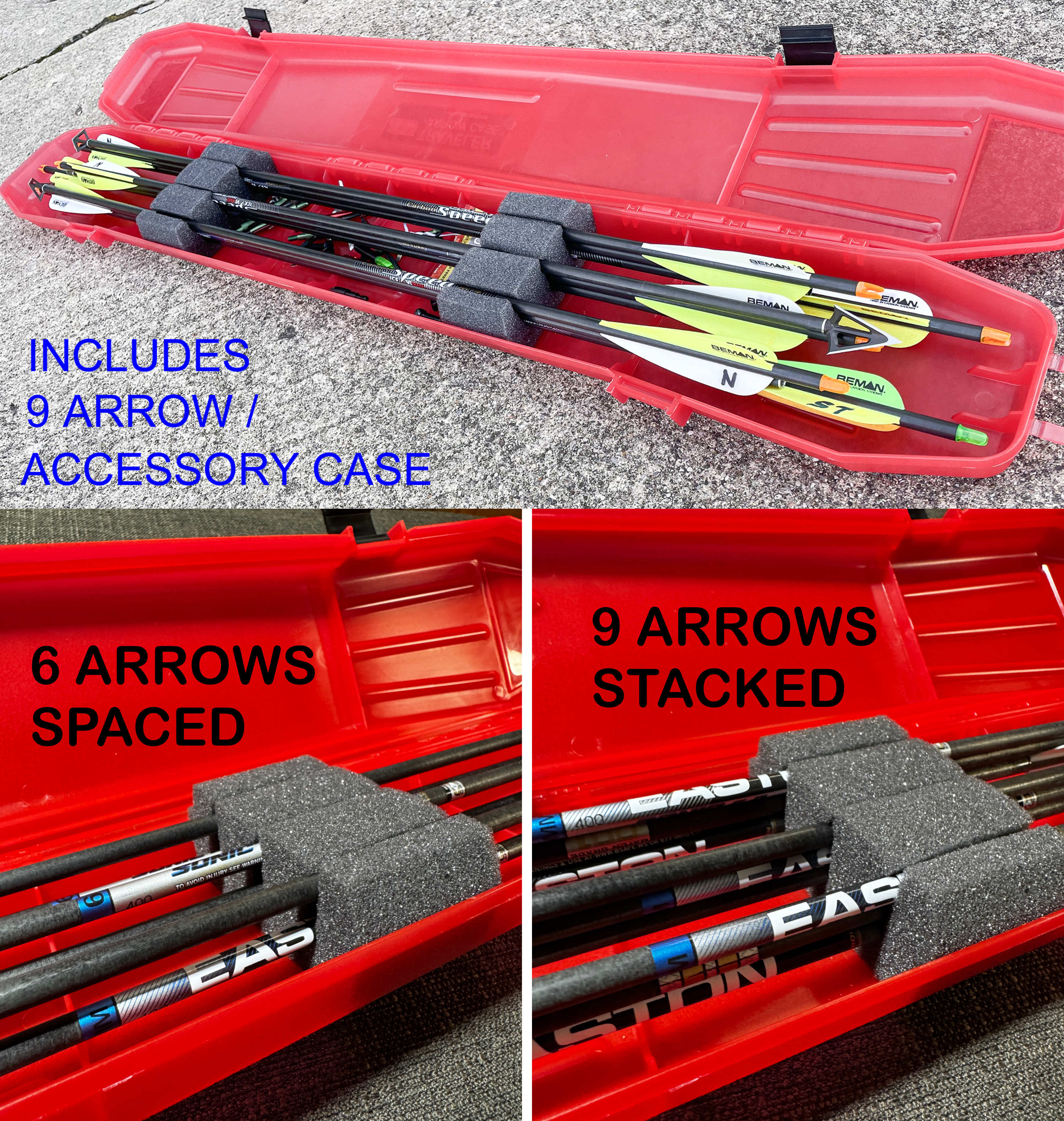 BC44 - Traveler Compound Bow Case with Wheels, Up to 44”- Hard Shell Bow Case* Arrow Storage with Arrow Case Included * Airline Approved Hard Case, Lockable Storage
