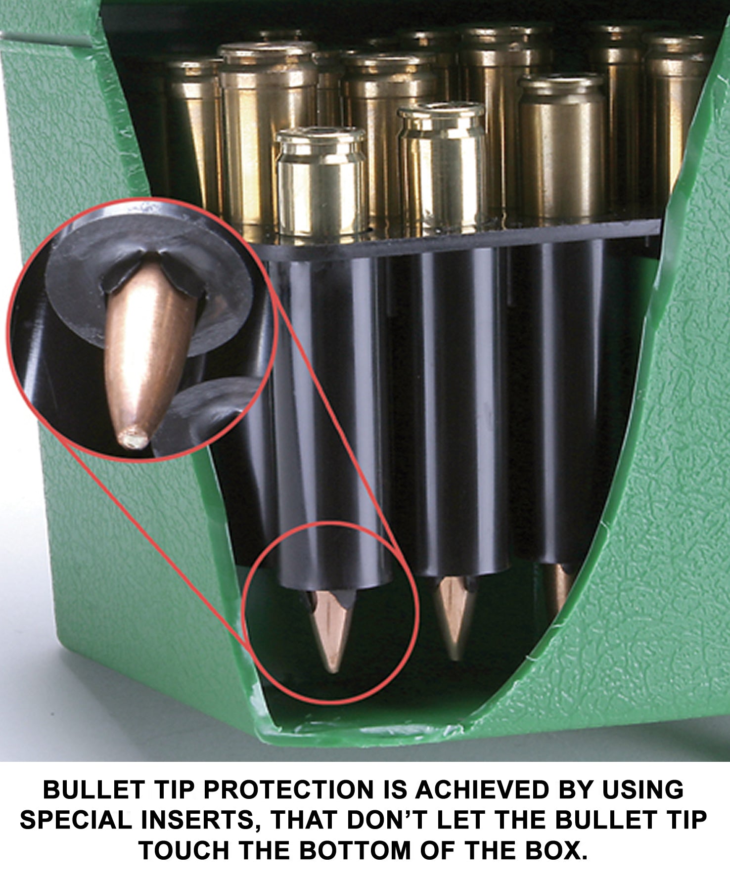 H50-RM - Deluxe Ammo Box 50 Round Handle 22-250 243 308 6.5 Creedmoor 6.8x51