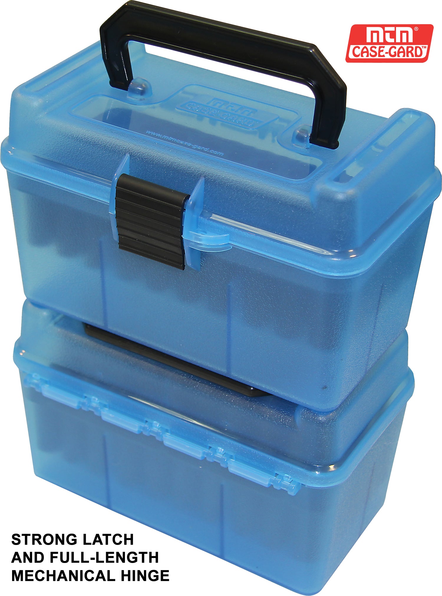 H50-RM - Deluxe Ammo Box 50 Round Handle 22-250 243 308 6.5 Creedmoor 6.8x51