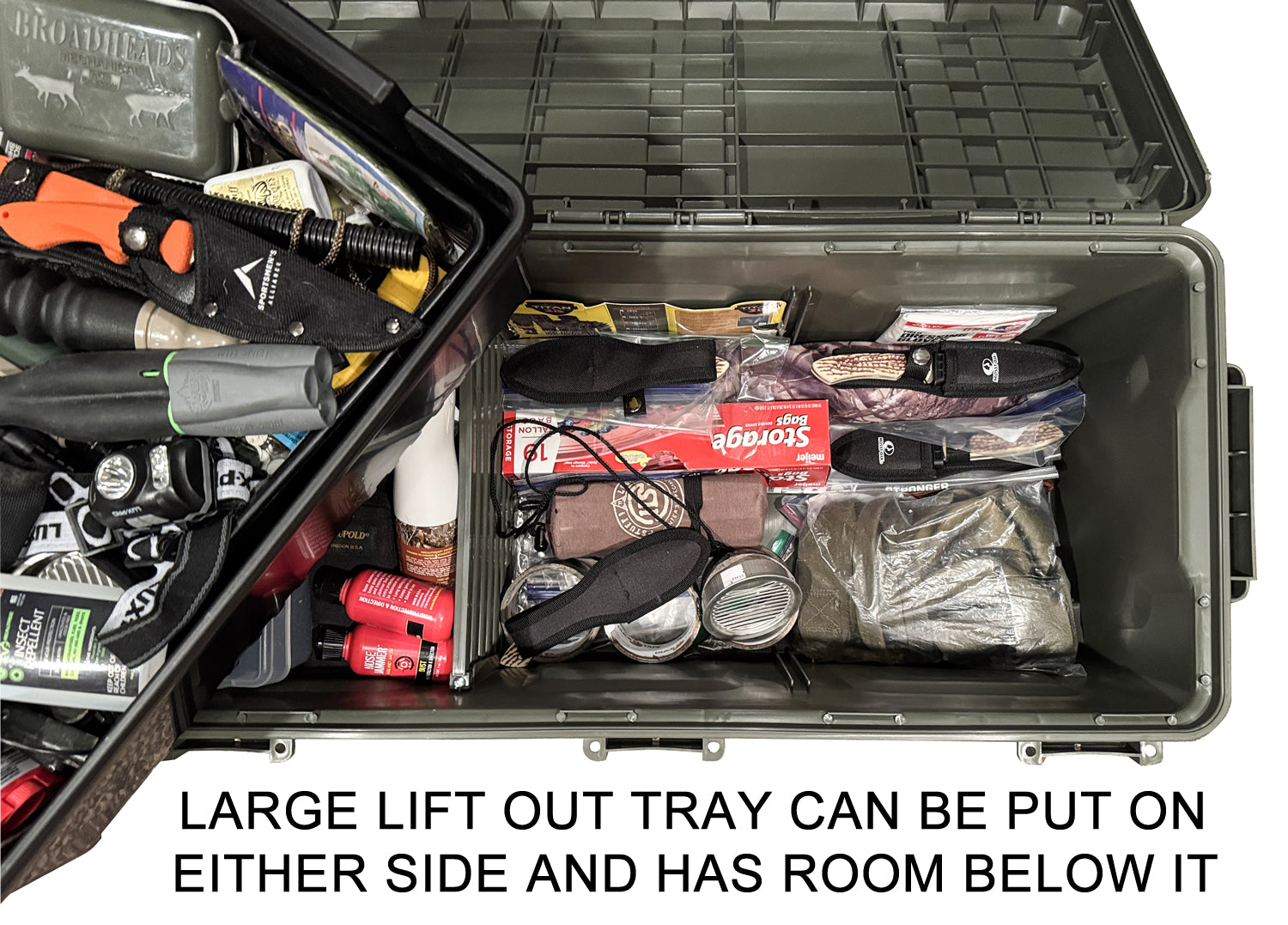 MGC - The Mule Mobile Gear Crate with Wheels, Water-Resistant 81-Quart Lockable Divided Storage Box