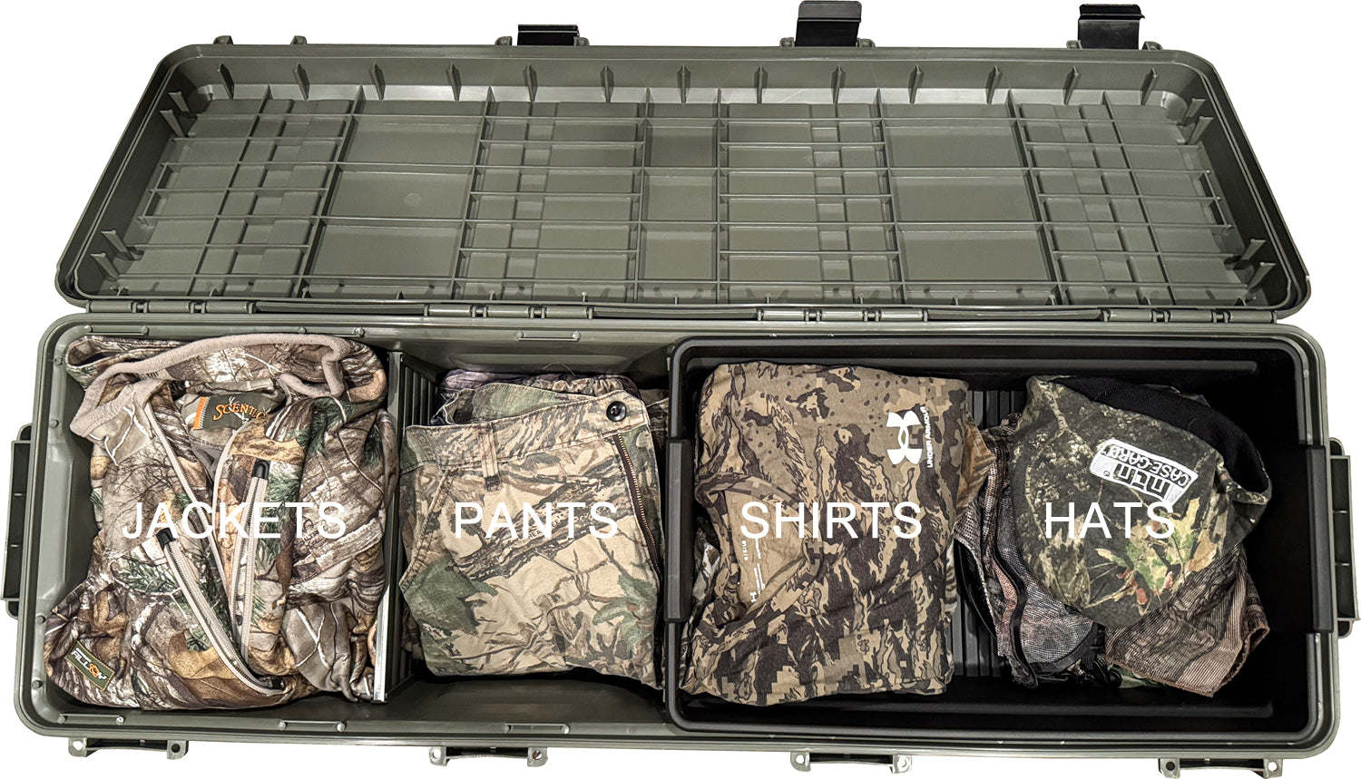 MGC - The Mule Mobile Gear Crate with Wheels, Water-Resistant 81-Quart Lockable Divided Storage Box