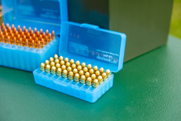 P50-9M - Ammo Box 50 Round Flip-Top 9mm 380 ACP