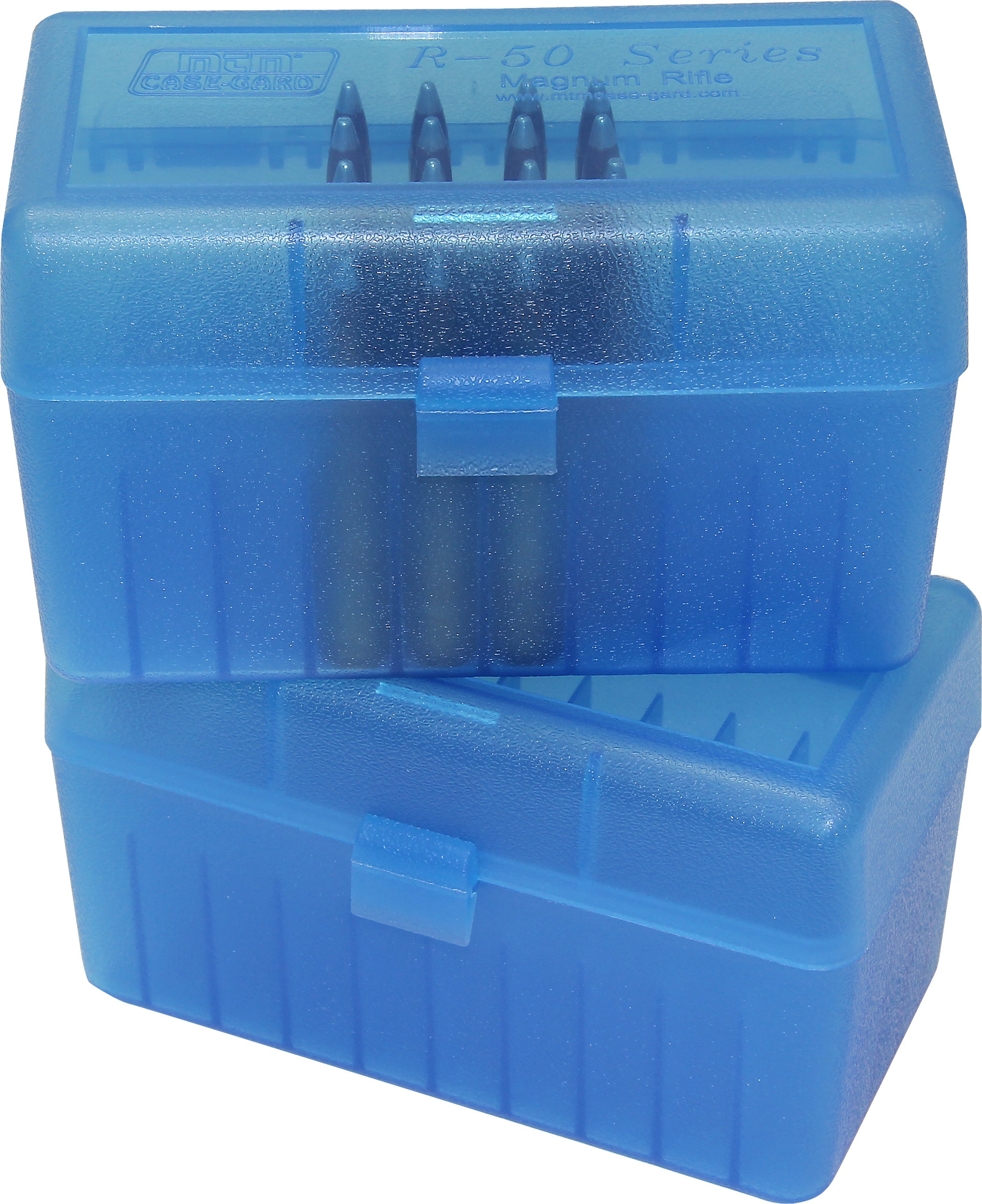 RLLD-50 Rifle Ammo Box, 50 Round 300 Win Mag 303 British 7mm PRC Rem Ultra 375 Ruger, USA Made