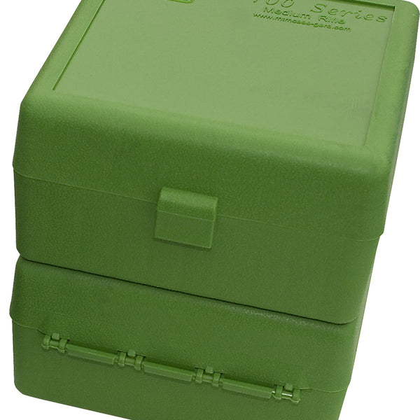 ☀ MTM Case-gard R-100: Premium 100 Round Ammo Box with Handle for 22-250 to  458 Win