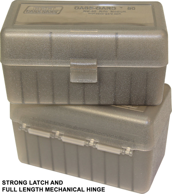 RM-50 Rifle Ammo Box 50 Round 220 Swift 243 308 Win 6.5 Creedmoor 6.8x51, USA Made