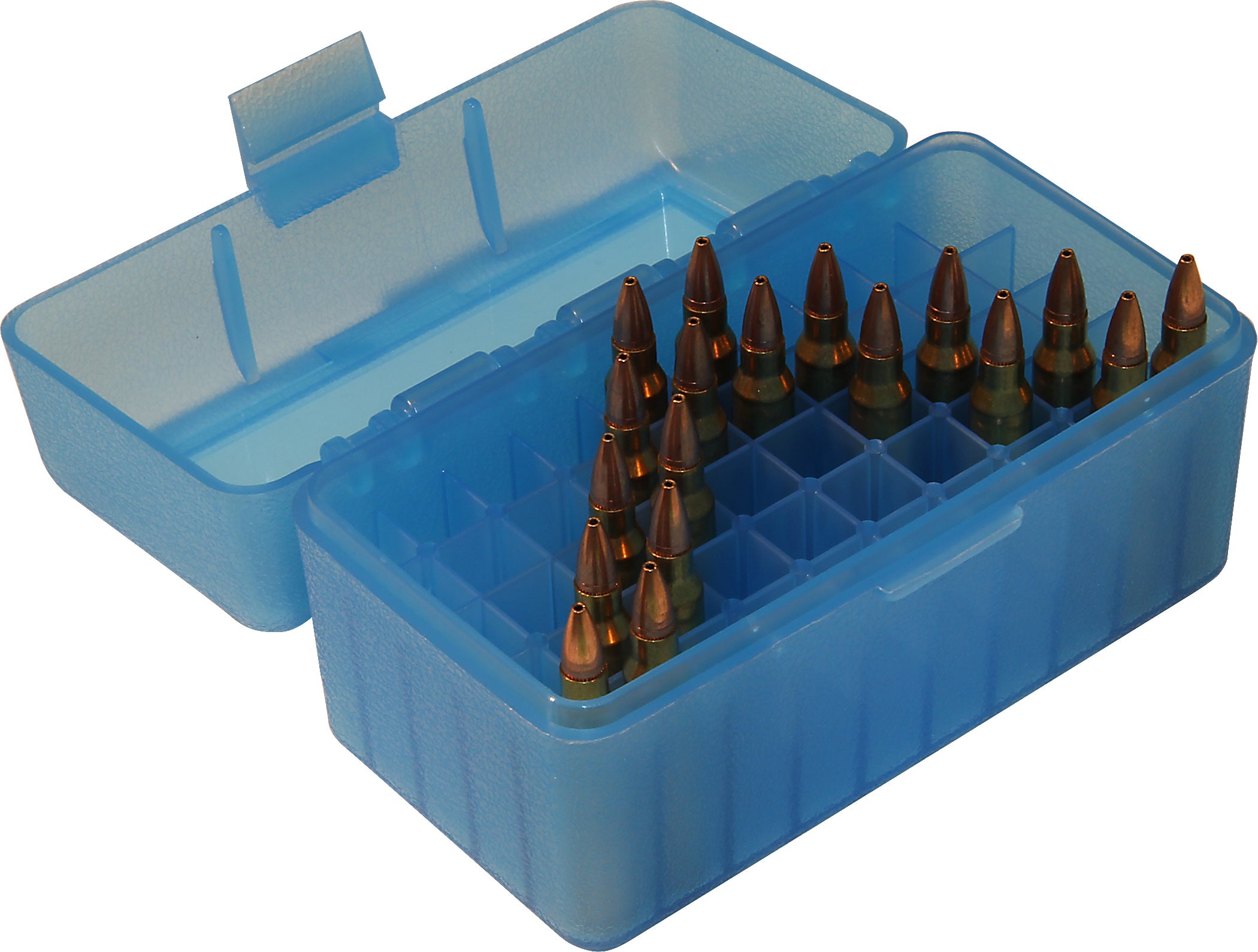 RS-50 Rifle Ammo Box, 50 Round 204 Ruger 223 Rem 300 Blackout 350 Legend 5.56x45 6x47, USA Made