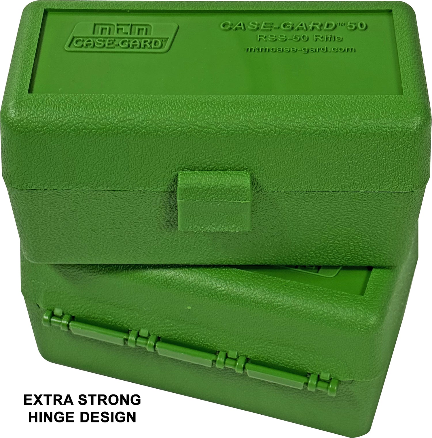RS-S-50 Rifle Ammo Box, 50 Round 22-250 6.5 Grendel 22 ARC 6mm PPC 7.6