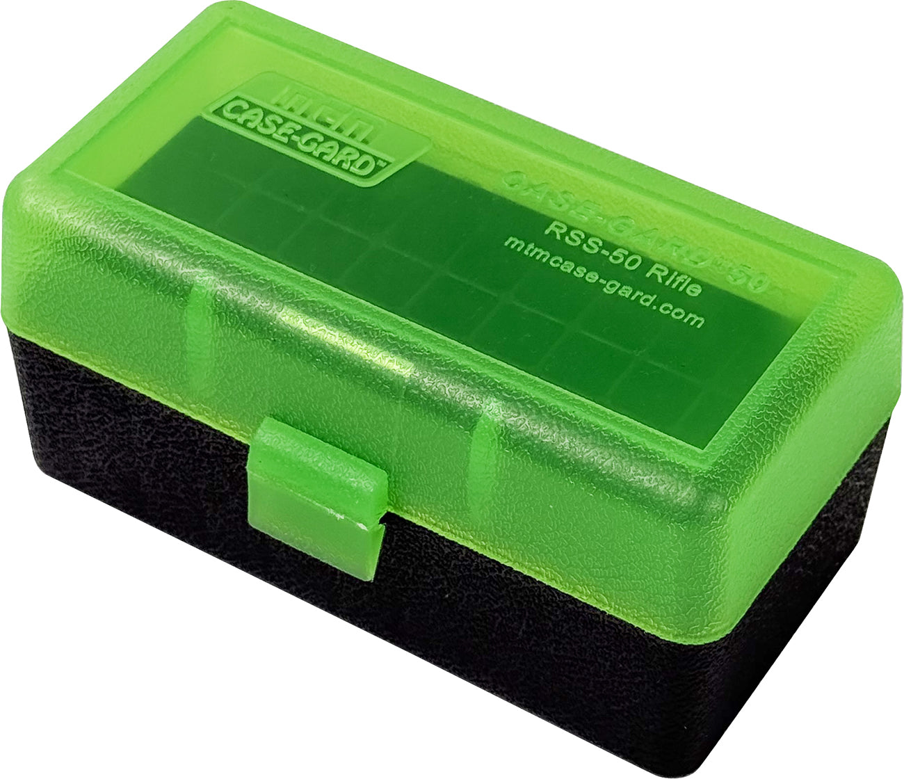 RS-S-50 Rifle Ammo Box, 50 Round 22-250 6.5 Grendel 22 ARC 6mm PPC 7.6