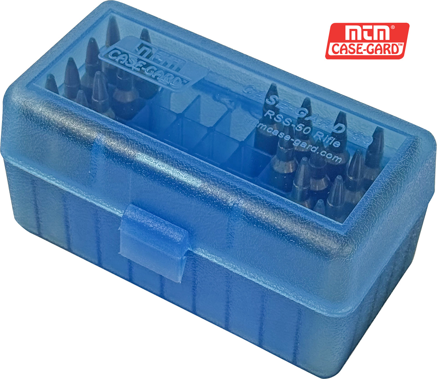 RS-S-50 Rifle Ammo Box, 50 Round 22-250 6.5 Grendel 22 ARC 6mm PPC 7.6