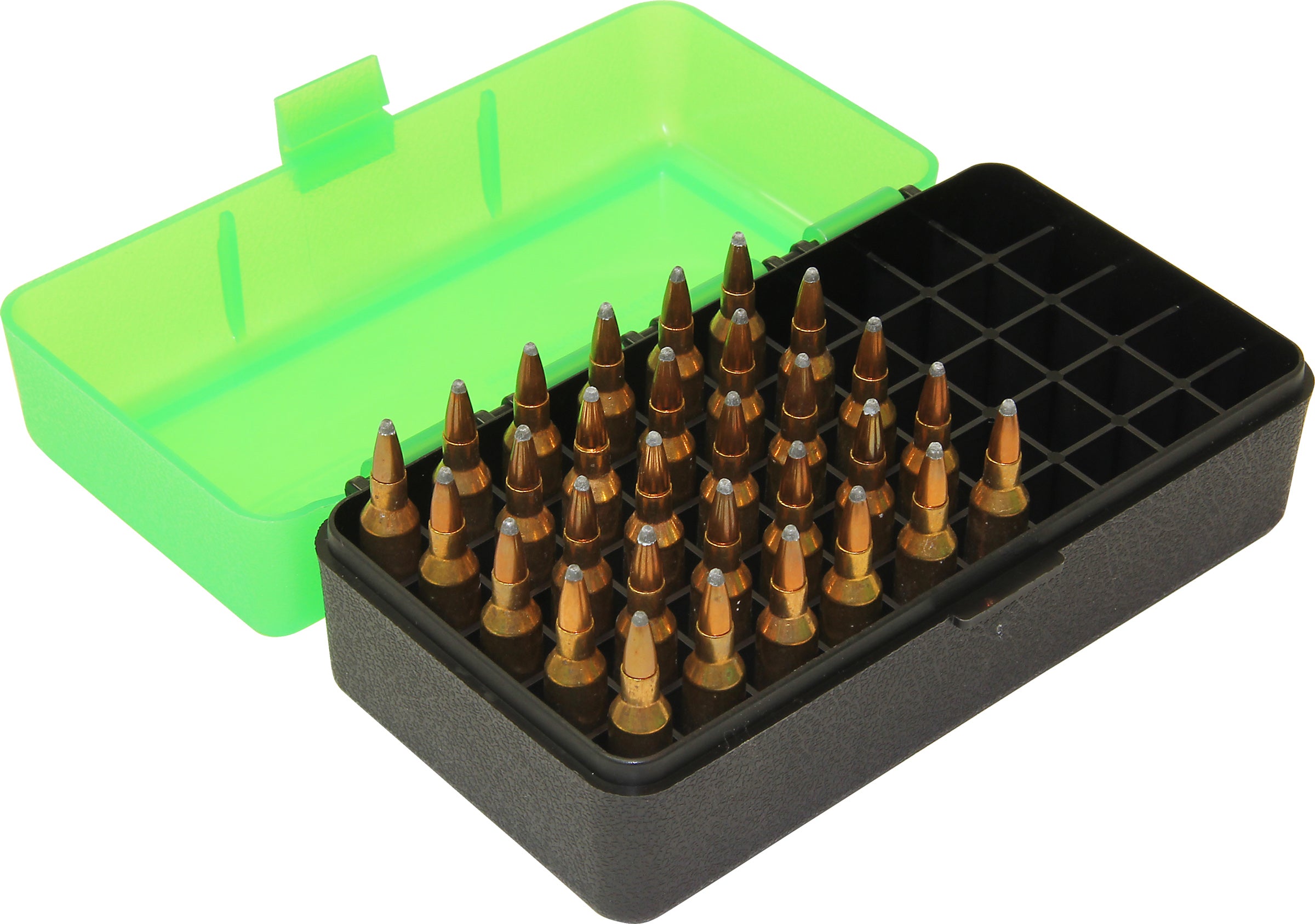 RSLD-50 Rifle Ammo Box, 50 Round 223 243 270 WSSM 360 Buckhammer 460 500 S&amp;W, USA Made