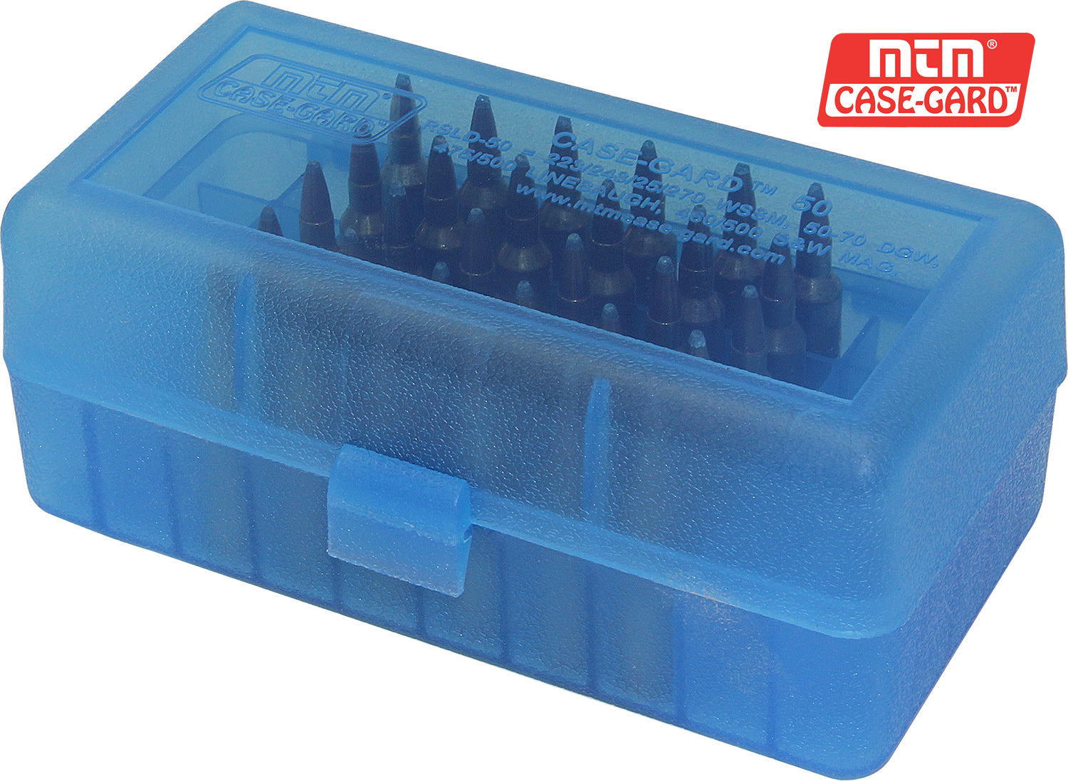 RSLD-50 Rifle Ammo Box, 50 Round 223 243 270 WSSM 360 Buckhammer 460 500 S&amp;W, USA Made