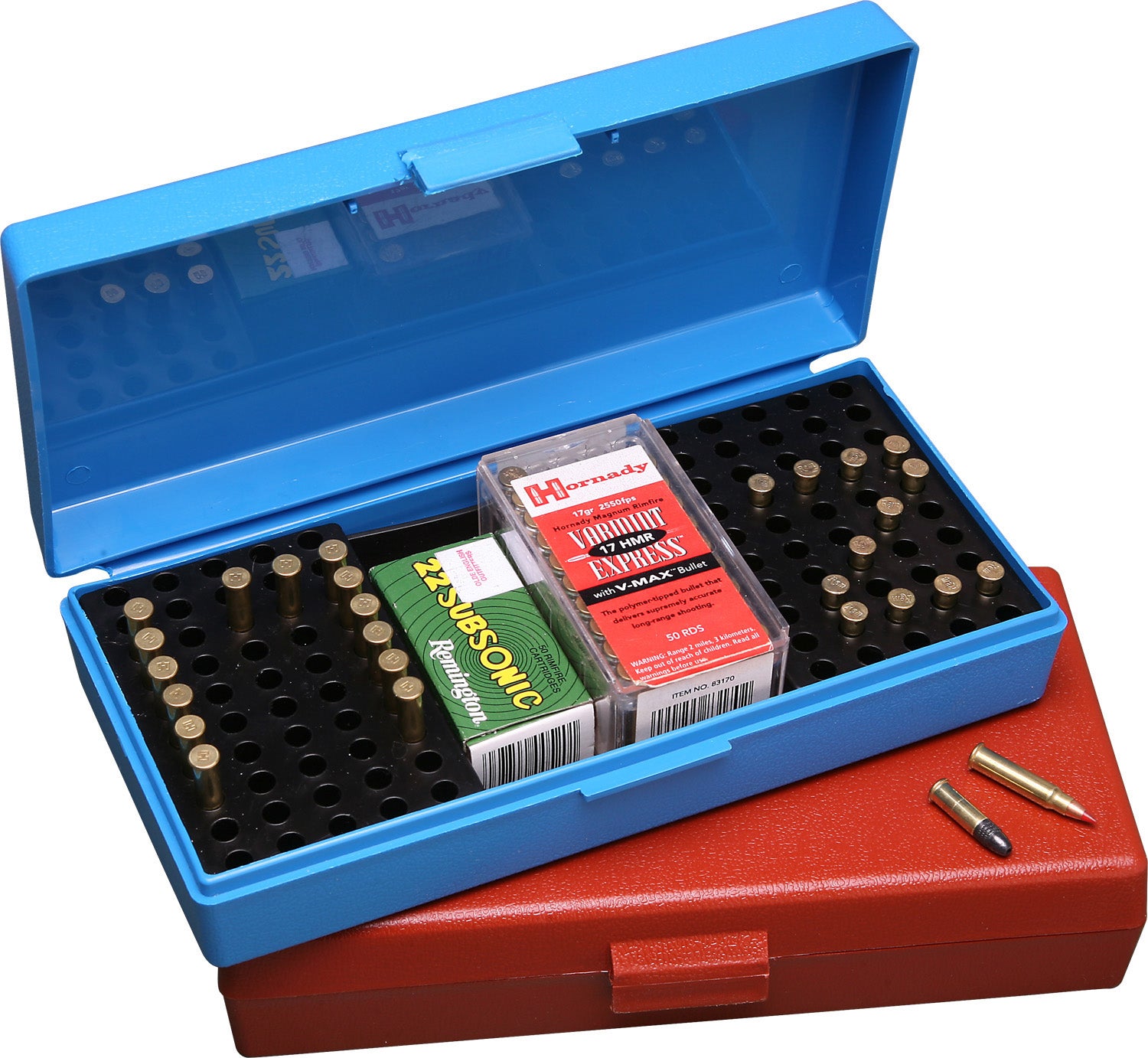 SB-200 - Ammo Box 100 Round 22 Long Rifle 17 HMR 22 WMR 17 HM2 Mach 2