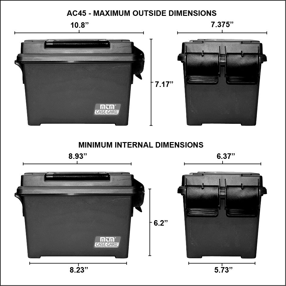  Tactical45 Ammo Can Set - 50 Cal Solid Steel 4pk Metal Ammo Box  Containers for Long-Term Ammunition and Gear Storage : Sports & Outdoors