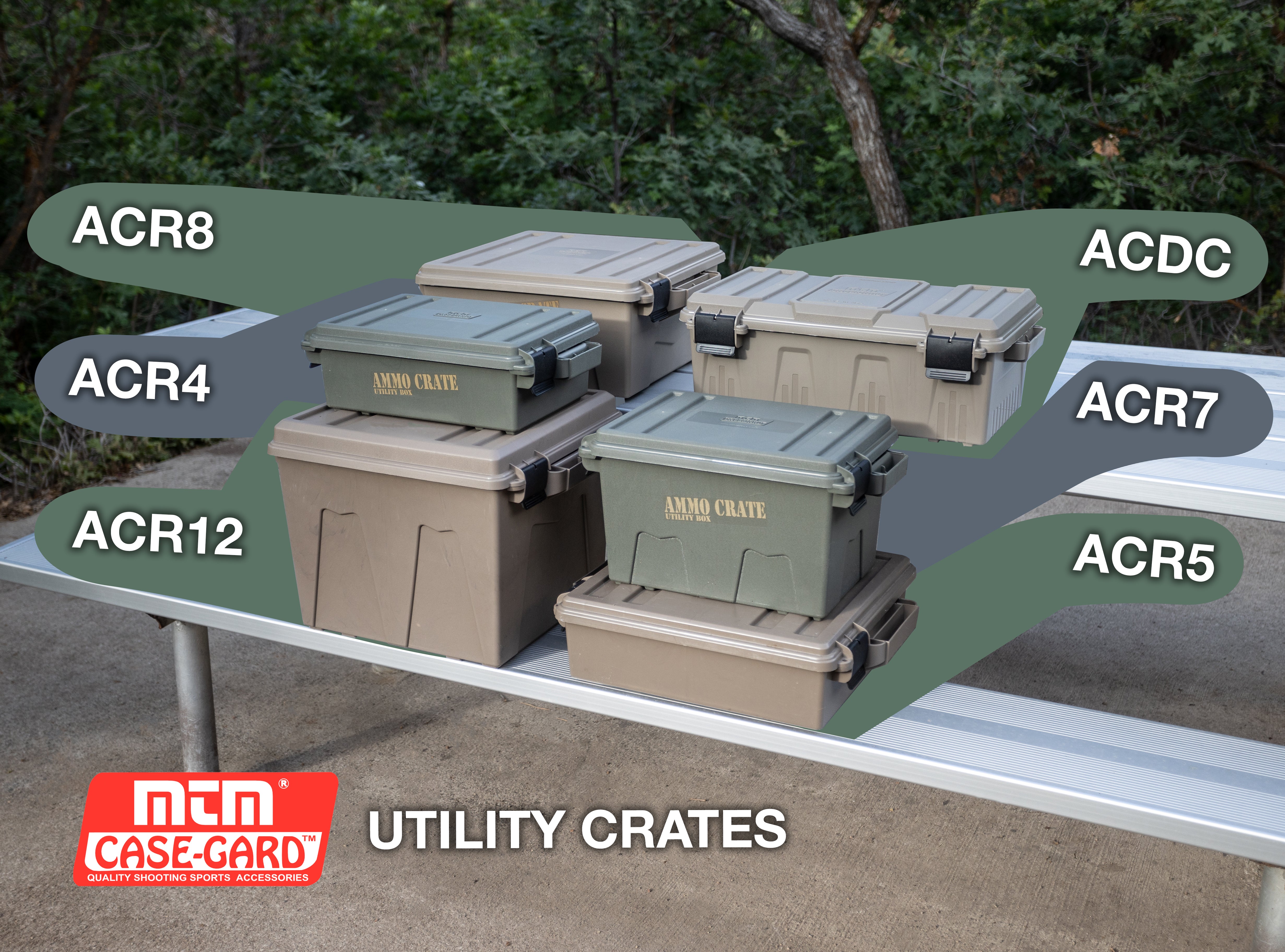 ACR4-18 - Ammo Crate Utility Box – 570 Army Green - 10 boxes of 12 gauge