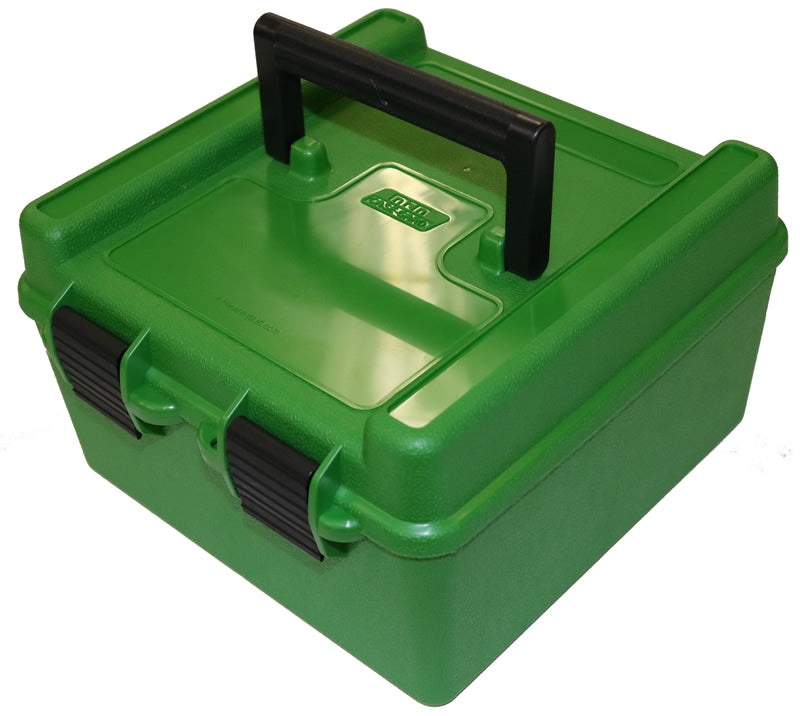 R-100 - Deluxe Ammo Box 100 Round Handle 22-250 to 458 Win