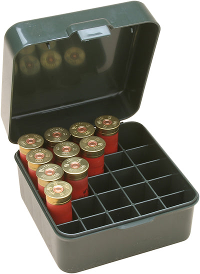 thumbnail image 2 of Plano 20 Gauge 3" Shot Shell Case – Holds 25 Rounds, Black Plastic Ammo Storage Box 2 of 3